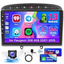Autoradio GPS Android Navifly pour Peugeot 308 I (2007-2013) Style Autoradio d’Origine