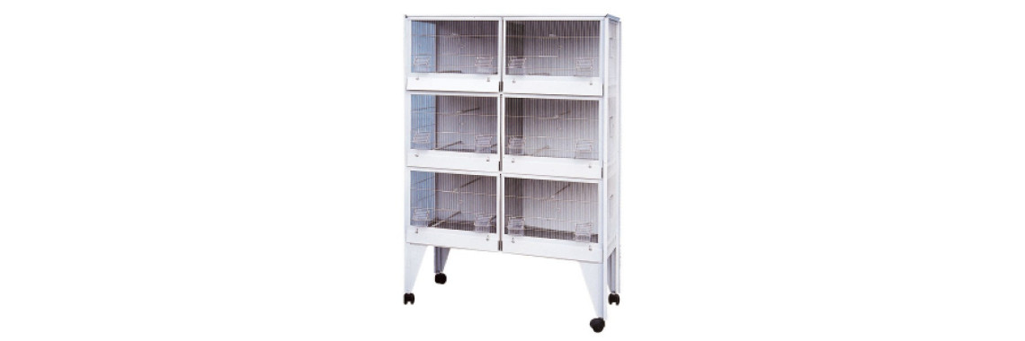 Batterie d’élevage oiseaux Gaun 4 cages reproduction canaris et exotiques