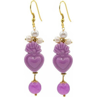 Boucles d’Oreilles Camée Or 18K Femme Cameo Italiano Classique