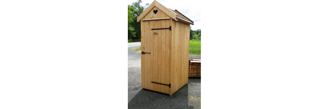Cabane toilettes sèches Jardipolys Cabane WC Bois Extérieur Modèle Basic