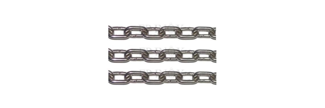 Chaîne inox A4 marine 316 maille courte au mètre