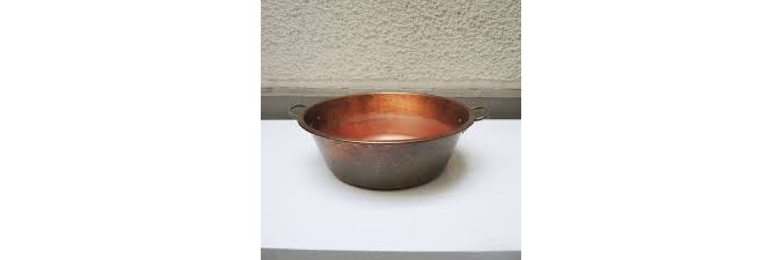 Chaudron cuivre Baumalu 50L chaudron traditionnel cuivre massif pour confiture
