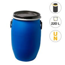 Fût plastique 220 litres bleu Sulo UN 1H1 homologué alimentaire Fût plastique 220 litres bleu Sulo UN 1H1 homologué alimentaire
