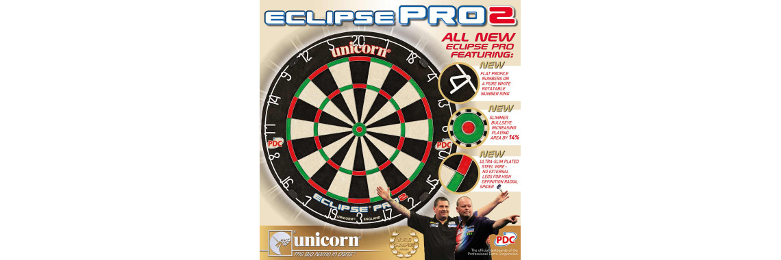 Unicorn Eclipse Pro 2 Professional Bristle Dartboard Set