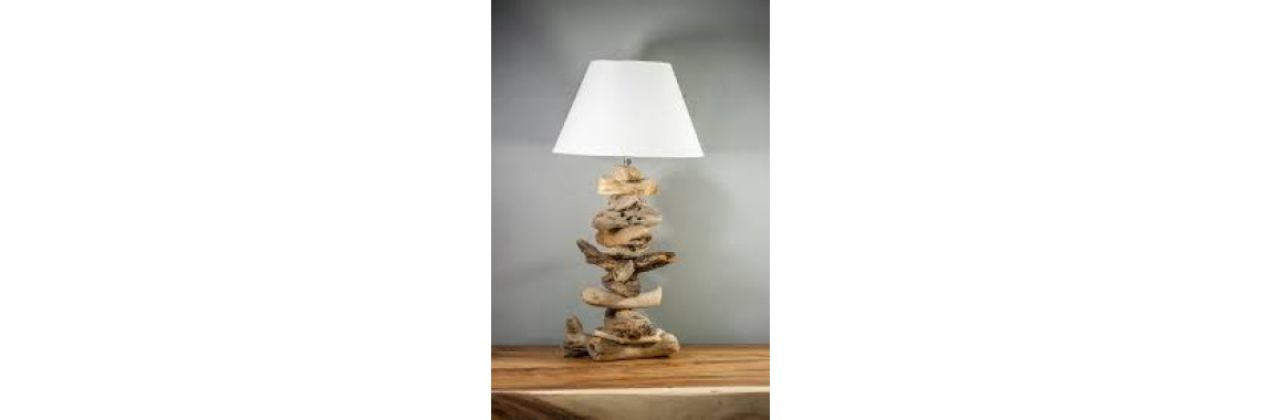 Lampe en bois flotté artisanale Atmosphera Nature Driftwood