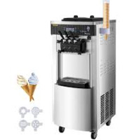 Machine à glace italienne professionnelle VEVOR Soft Ice Cream Machine 2200W 3 Saveurs