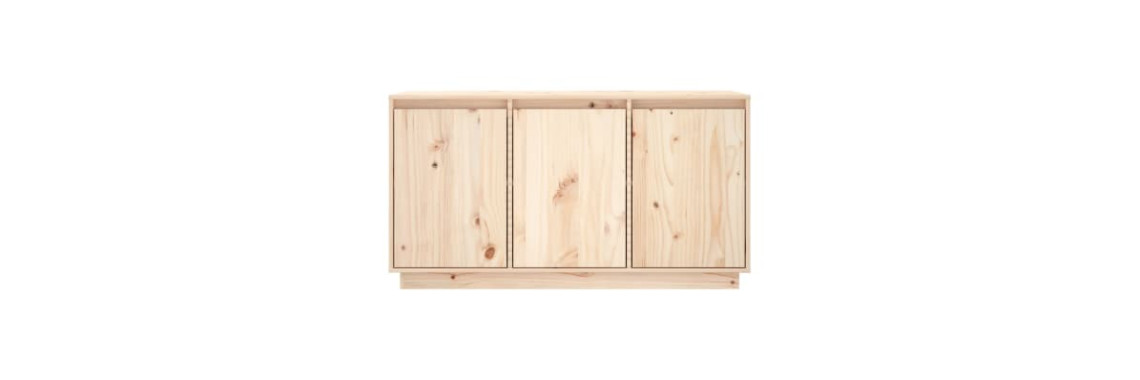 vidaXL Buffet Meuble de Cuisine Bois Massif Pin 132 cm