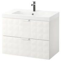 IKEA GODMORGON Meuble Salle de Bain Blanc 60 cm avec Tiroirs