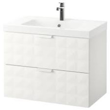IKEA GODMORGON Meuble Salle de Bain Blanc 60 cm avec Tiroirs