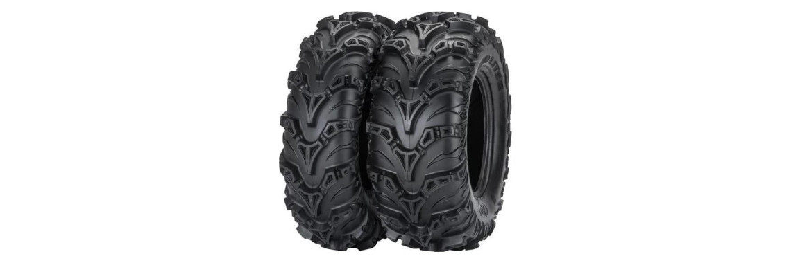 Pack Pneus Quad ITP Mud Lite XL 25x10-12 et 25x8-12