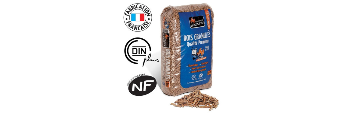 Granulés de bois Woodstock Premium ENplus A1 Sac 15 kg