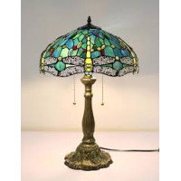 Pied de lampe Tiffany Dragonfly Base Style 16 pouces Bronze