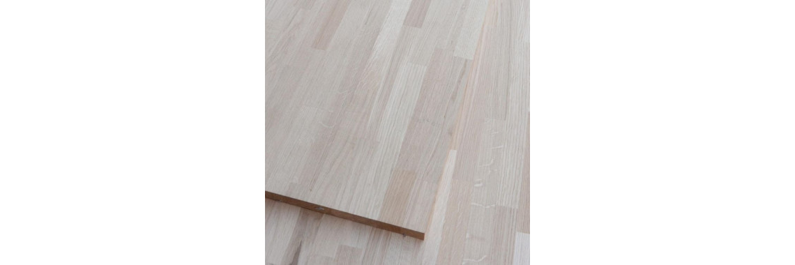 Planche en bois massif chêne raboté 40 mm Sipo Bois Massif Premium