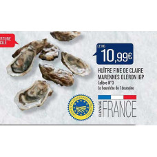 Huîtres Marennes Oléron Fine de Claire N°3 IGP Douzaine