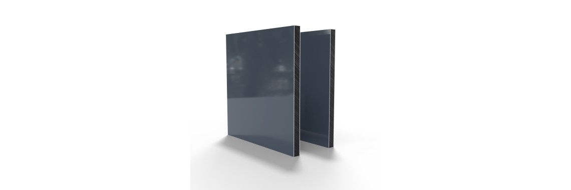 Tube rectangulaire aluminium thermolaqué RAL 7016 60x30 mm profilé construction
